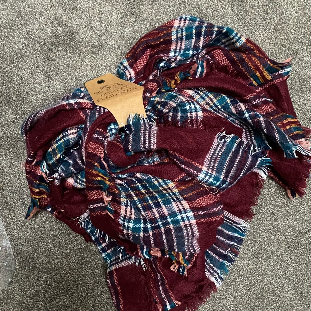 Holiday plaid scarf